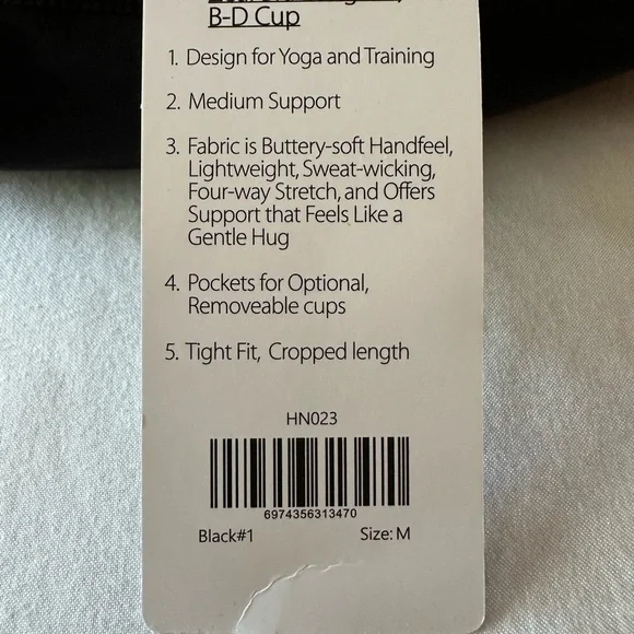 Athletic Black Support Criss Cross Bra Size B To D Cup Medium BNWT - Picture 5 of 5